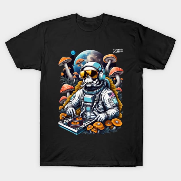 Psychedelic Dj Astronaut - Catsondrugs.com - astronaut, space, stars, galaxy, nasa, cool, planets, funny, universe, astros, astronomy, trippy, surreal, asteroidday, planet Scale T-Shirt by catsondrugs.com